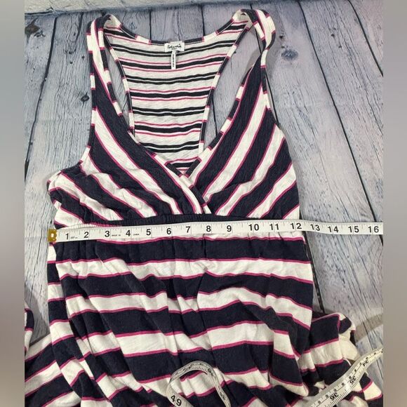 Splendid Navy White Pink Long Maxi Stripes Festival Preppy Sleeveless Dress S - Picture 10 of 13